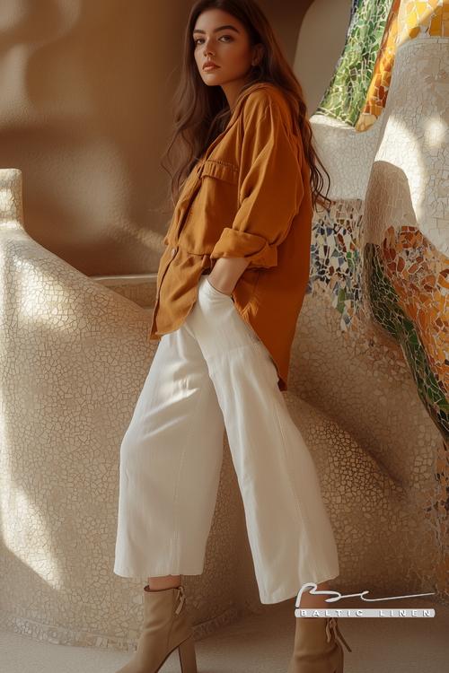 Eco-Friendly Fashion Inspiration: Beautiful Linen Shirt at Park Güell